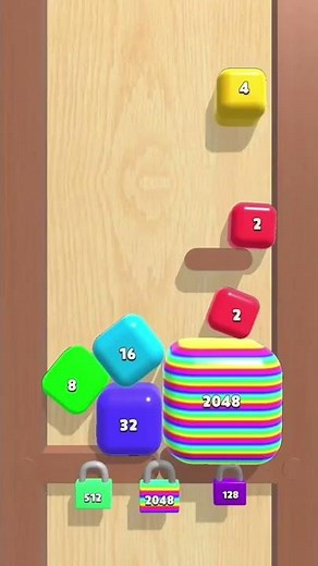 Blob Merge 3D: 2048 SLIME Cubes #Short 02