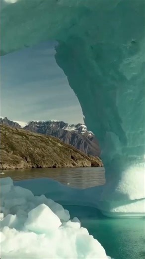 ❄️ Floating Through a Frozen Ice Arch | Alaska Iceberg POV