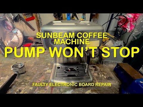 How to repair Sunbeam Minibarista EM4300 coffee machine: pump won’t stop!