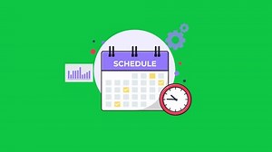 Schedule and Time Management Concept green screen