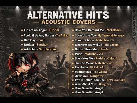 Alternative Hits Acoustic Covers 🎸 2000s Rock Unplugged Playlist | Nickelback, Daughtry, Matchbox 20