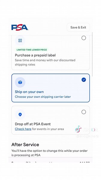 How to Send Trading Cards for PSA Grading and Coupon Code #avd #gamers #pokemon #tcg 1. Visit Website psacard.com 2. Click New Submission 3. Select Trading Cards 4. Press Grading Continue 5. Select Service Level 6. Value (1980 - Present) 7. Search Collectibles 8. Enter Cards and Save 9. Proceed to Checkout 10. Ship Items on Own 11. Return Address 12. Telephone Number 13. Payment Method 14. Add Credit Card 15. Promotion Code