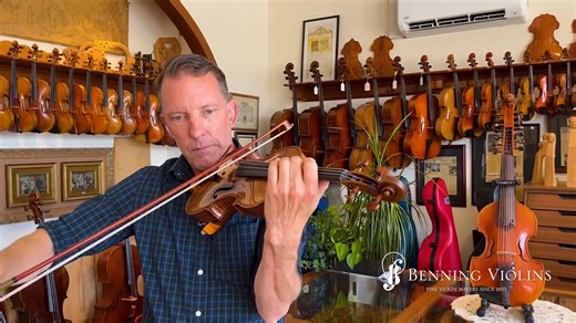 We are pleased to offer this fine violin crafted in 1750 by renowned Italian violinmaker Giorgio Serafin for examination, trial and purchase. The Violin Made in Venice, Italy, circa 1750, this violin by Giorgio Serafin reflects the graceful aesthetic and tonal refinement of the Venetian school. The back is carved from a single piece of semi-slab cut maple, marked by a narrow, consistent curl. The ribs are of matching maple, while the scroll—simpler in figure—offers a subtle contrast in its plain