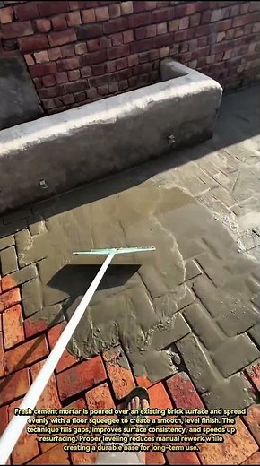Brick Pavement Resurfacing Hack That Looks Incredibly Smooth! 🧱✨