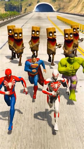 💥 SPIDERMAN VS TUNG TUNG SAHUR🔥| HULK & SUPERMAN ESCAPED| #shorts #spiderman #hulk #homemaranha