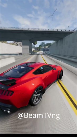 Mustang s650 crashes at 311km/h 🔥| BeamNG.drive #beamngdrive #shorts