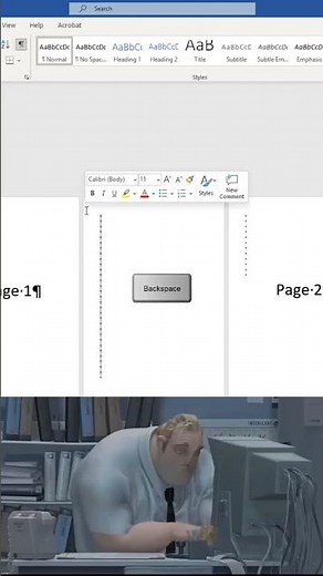 If you can't delete that page in ms word, do this! 😱 #msword #office #document
