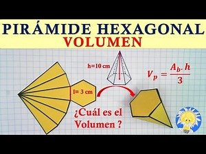 🔺 VOLUME of a HEXAGONAL PYRAMID | The apothem is unknown | Planar development of a PYRAMID | Juliana
