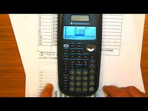 TI 36 Pro Mean SD of discrete distribution