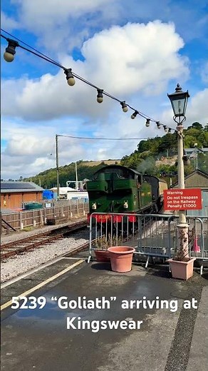 Steam train arriving at Kingswear Station #train #steamtrain