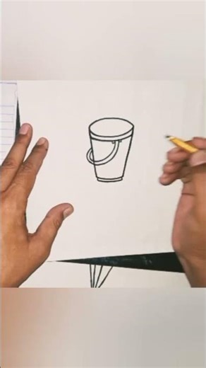 how to draw beautiful bucket step by step #art #bucket#ytshorts
