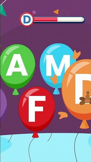 🎈 Letter D Song - Pop the Balloon! 🎈#shorts