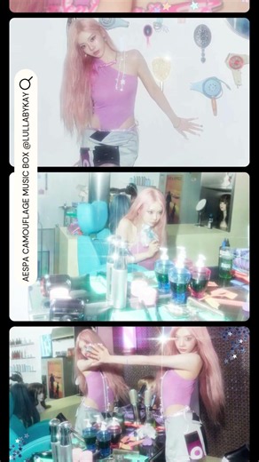 🌙 these ningning pictures fit the vibe of my aespa camouflage music box so well~! #aespa #ningning