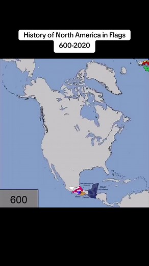 Exploring North American History Through Flags (600-2020)