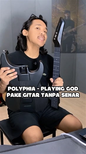 Dimas Dzulfi Kurniawan on Instagram: "Lagu tersulit abad ini, pake Aeroband. Ga nyangka, ternyata bisa. Link pembelian gitar tanpa senar ini di bio gua #guitar #aeroband #polyphia #playinggod"