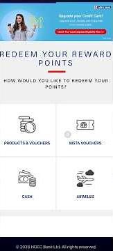 How to Redeem HDFC Credit Card Reward Points via NetBanking | Step-by-Step Guide 2026 #shorts #hdfc