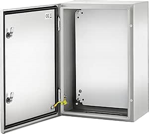 VEVOR Steel Electrical Enclosure Box, 24'' x 16'' x 12'', IP65 Weatherproof Carbon Steel Hinged Junction Box with Mounting Plate
