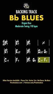 Bb Blues - 110bpm | Jazz Backing Track | Solo & Comping & Chord Practice #jazzpracticing #jazz