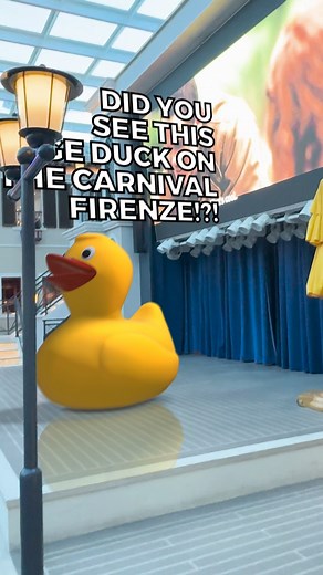 Anyone else see this HUGE duck on the Carnival Firenze Lido Deck? ;) | Reuben Poon
