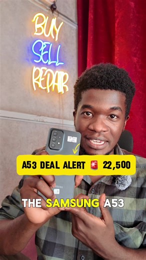 Samsung Galaxy A53 now going for only 22,500 🔥 AMOLED display, smooth performance & clean Samsung experience. DM or visit Shwari Phones before stock runs out. #SamsungA53 #ShwariPhones #NairobiPhones #phonedeals