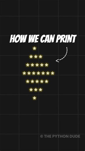 Akash • Python & Tech Enthusiast 🚀 on Instagram: "Printing Diamond Pattern using Python"