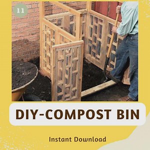 DIY Compost Bin Plans - Adjustable Compost Bin Plans - Backyard Compost Bin , Backyard Compost - Easy to Build - PDF File Instant Download - Etsy