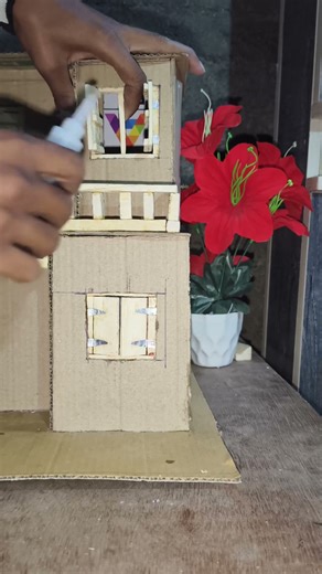 how to making miniature realistic window for mini house #artscraft #craft #craftyhome #miniature