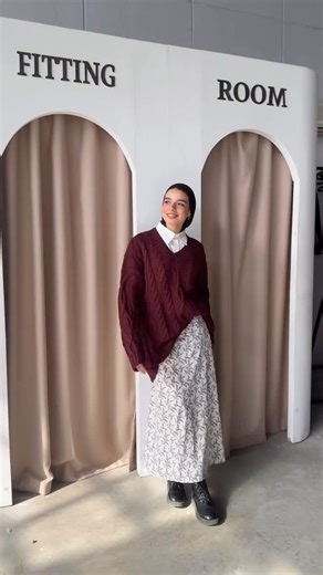 Prude Style on Instagram: "Cable-knit V-neck Sweater A winter essential made for warmth and elegance. “ Cable-knit V-neck Sweater” adds effortless elegance to your everyday style with timeless cable-knit pattern and oversized fit."