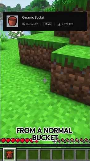 Ceramic Bucket Minecraft Mod #minecraft #mods #minecraftbuilding #gaming #minecrafttutorial