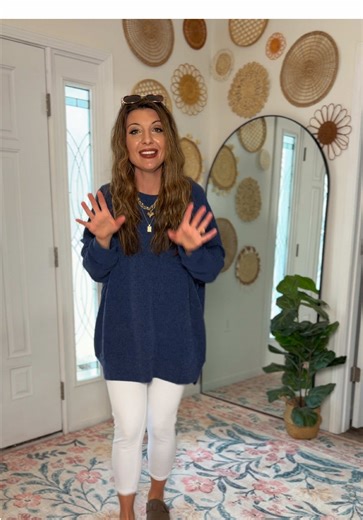 The most precious sweater top I have ever worn! #sweater #oversizedsweater #leggingsoutfit #tiktokshopcreatorpicks #tiktokshopjumpstartsale @Discount Divas Boutique
