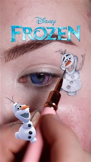 🎀❄️☃️Olaf eyeshado tutorial✨ #frozen #disney #olaf #eyeliner #makeup #eyeshadow #xmas #fypシ