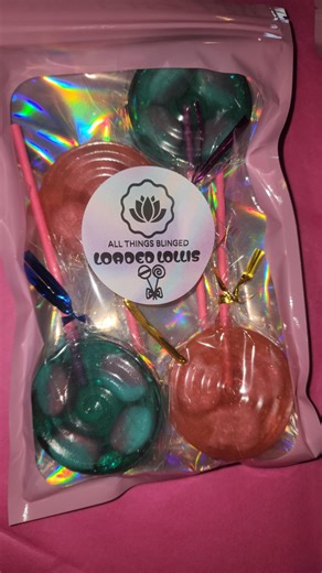 Loaded Lollipops With Bubs Candy | Raspberry Cheesecake & Blue Raspberry Cotton Candy | Swedish Candy Lollis | Bubs Candy Lollipop 4 Pack - Etsy