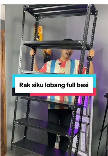 Rak Siku Lubang Full Besi Minimalis untuk Penyimpanan