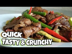 BEEF STRIPS STIR FRY WITH CRUNCHY CUCUMBER |•| How To Cook