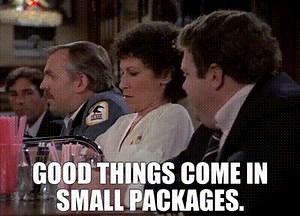 GOOD THINGS COME IN SMALL PACKAGES.