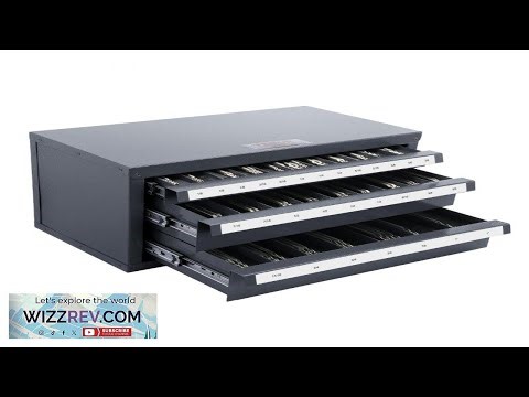 VEVOR Three Drawer Steel Cabinet for End Mill Organization Accommodates 1 8" to 1"