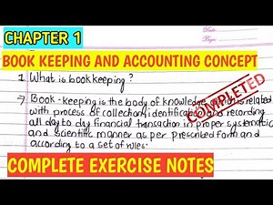 Class 11 Account lesson 1 ( Book keeping and Accounting concept ) Full exercise notes | Guide2080