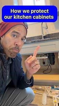 Water damage under your sink? Install this first #cabinets #diy