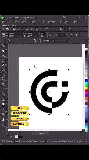 Modern Geometric Logo Design in CorelDRAW | Easy Tutorial 🔥