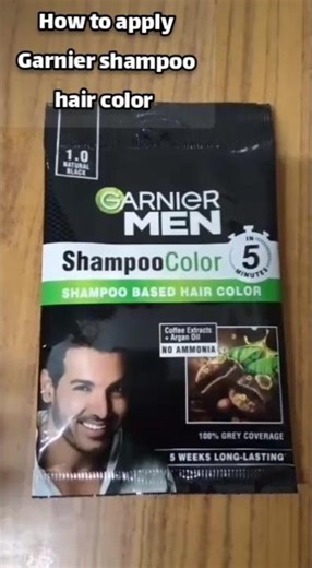 how to apply Garnier shampoo hair color #garnier #shampoo #haircolor #haircare #shorts #ytshorts
