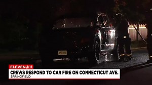 Crews respond to car fire on Connecticut Avenue in Springfield Friday night
