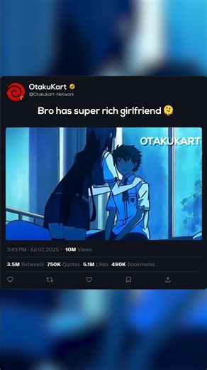 Bro has super rich girlfriend 🤑💸 #anime #animeshorts #animememes #animeedits #shorts