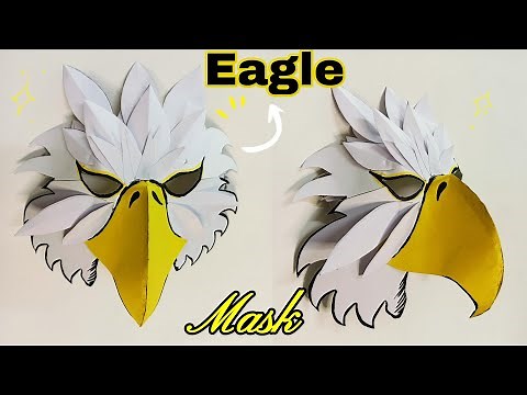 how to make a eagle mask | eagle craft | school project | bird mask | bird craft | paper mask