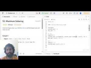 LeetCode 53 Maximum Subarray | Kadane’s Algorithm Explained | Python DSA Solution