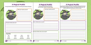 A Magical Muddle Character Description Differentiated Worksheets