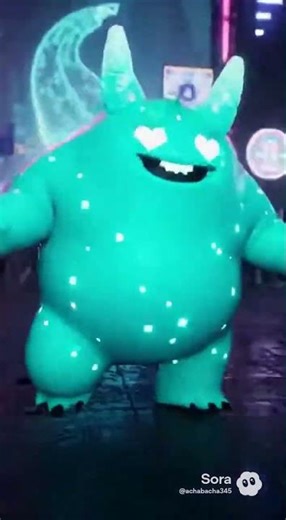 Three neon monsters having a dance battle #aimonsterart #animation #trendingshorts