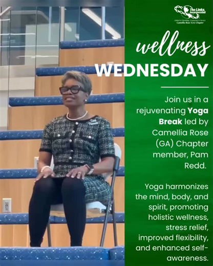 Camellia Rose (GA) Links on Instagram: "Need a quick escape from the hustle and bustle? Join us for a rejuvenating #yoga break led by Camellia Rose (GA) Chapter member, Pam Redd.🧘🏾‍♂️ Pam’s guidance will harmonize your mind, body, and spirit, allowing you to experience holistic wellness, stress relief, improved flexibility, and enhanced self-awareness.🌿 Whether you’re at your desk or on the go, take this moment just for YOU. 🗓️When: Anytime you need a little peace 👩🏽‍💻Who: Everyone is wel