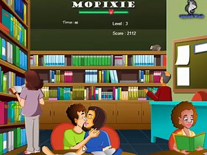 Library Kiss • Kissing games for Boys & Girls • Mopixie