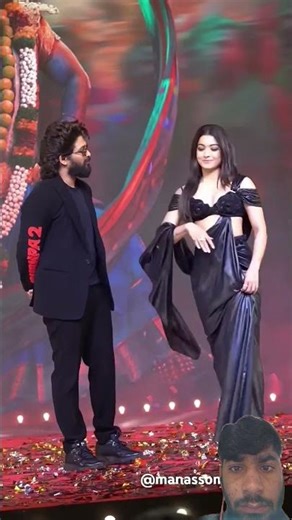Allu arjun and Rashmika dancing at Pushpafilm event