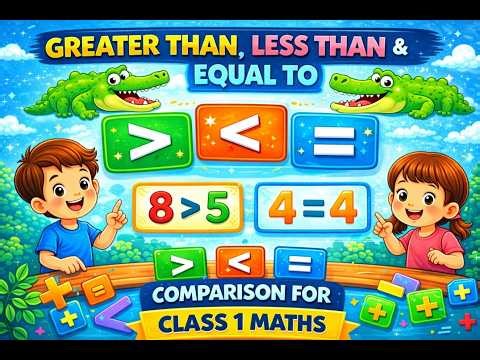 Greater Than, Less Than & Equal To | Comparison for Class 1 Maths